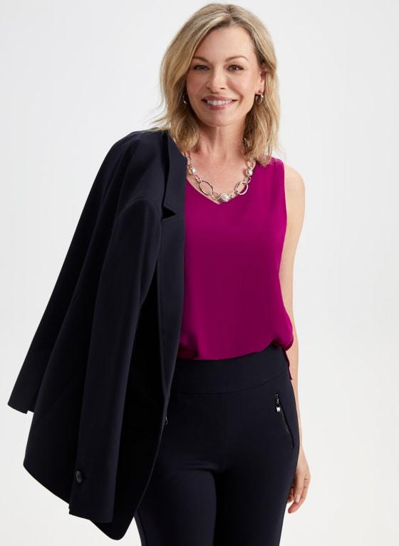 Sleeveless V-Neck Blouse