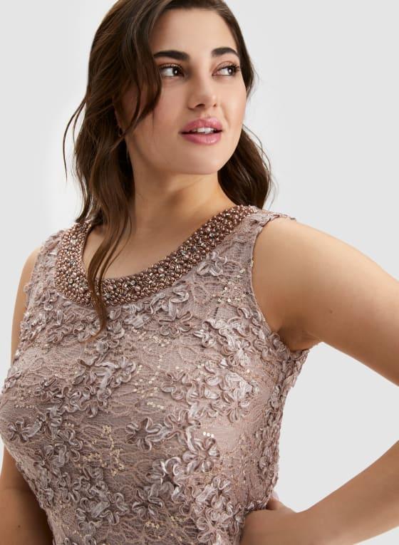 Lace Dress & Cascading Jacket Set